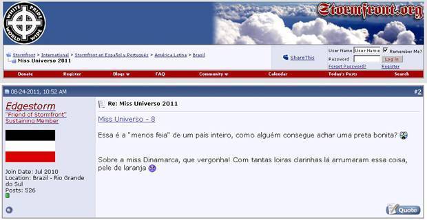 site que discrimina miss negras