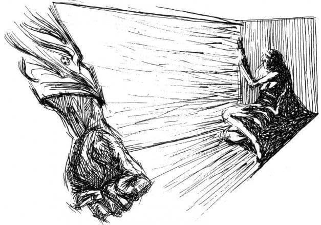 ilustra agressao mulher