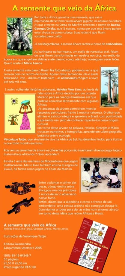 a semente que veio da africa