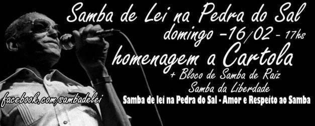 PEDRA DO SAL HOMENAGEIA CARTOLA NO DOMINGO