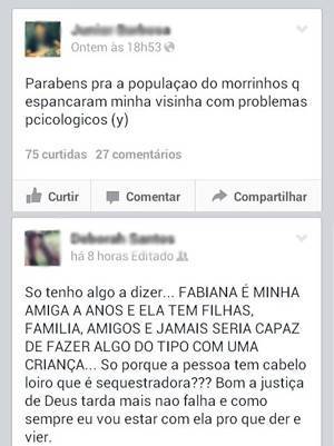Marido diz que mulher foi espancada por causa de boato em rede social