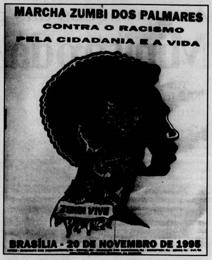 Propaganda da marcha zumbi dos palmares